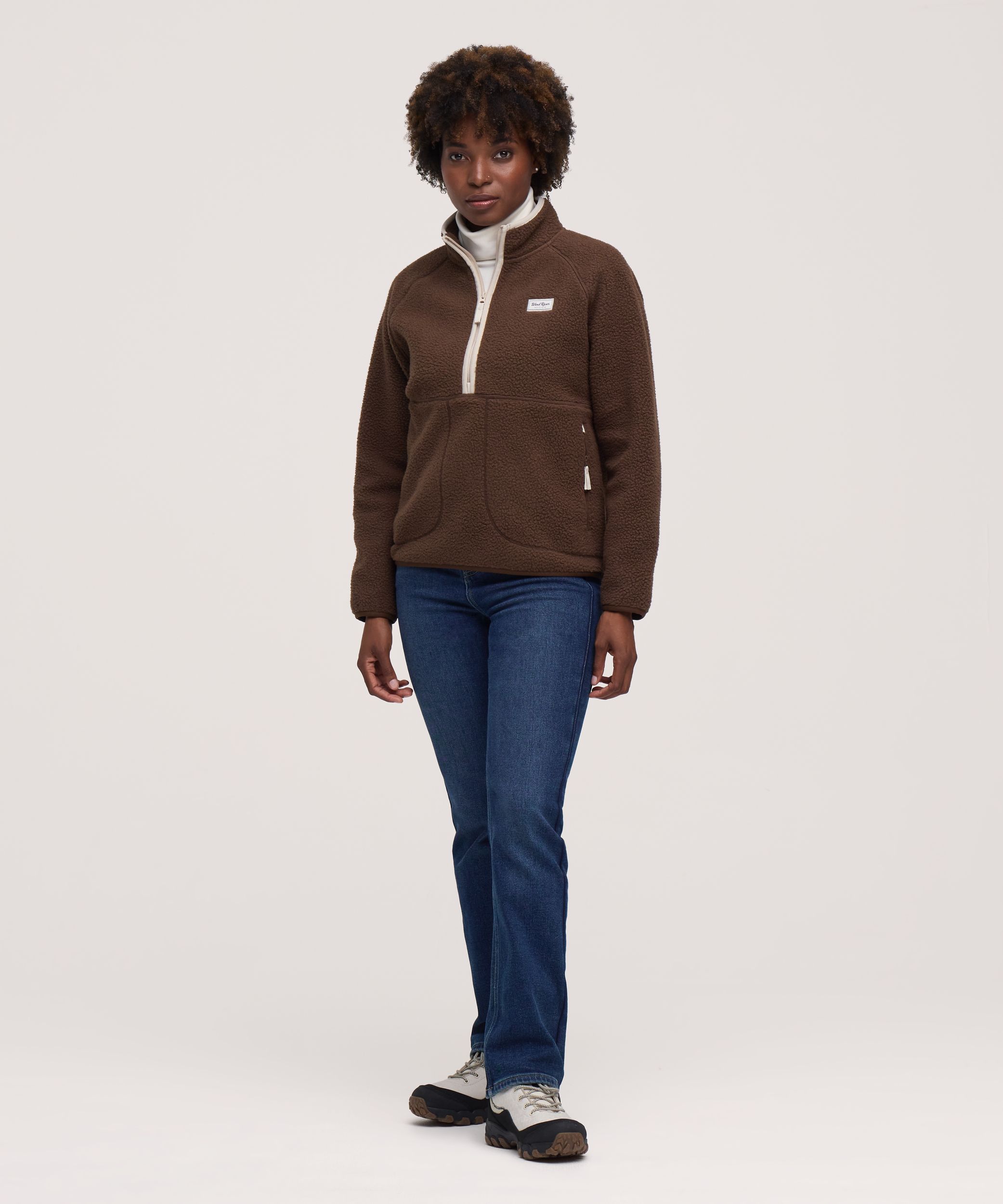 Chandail en sherpa à demi-glissière et avec T-Max pour femmes, WindRiver