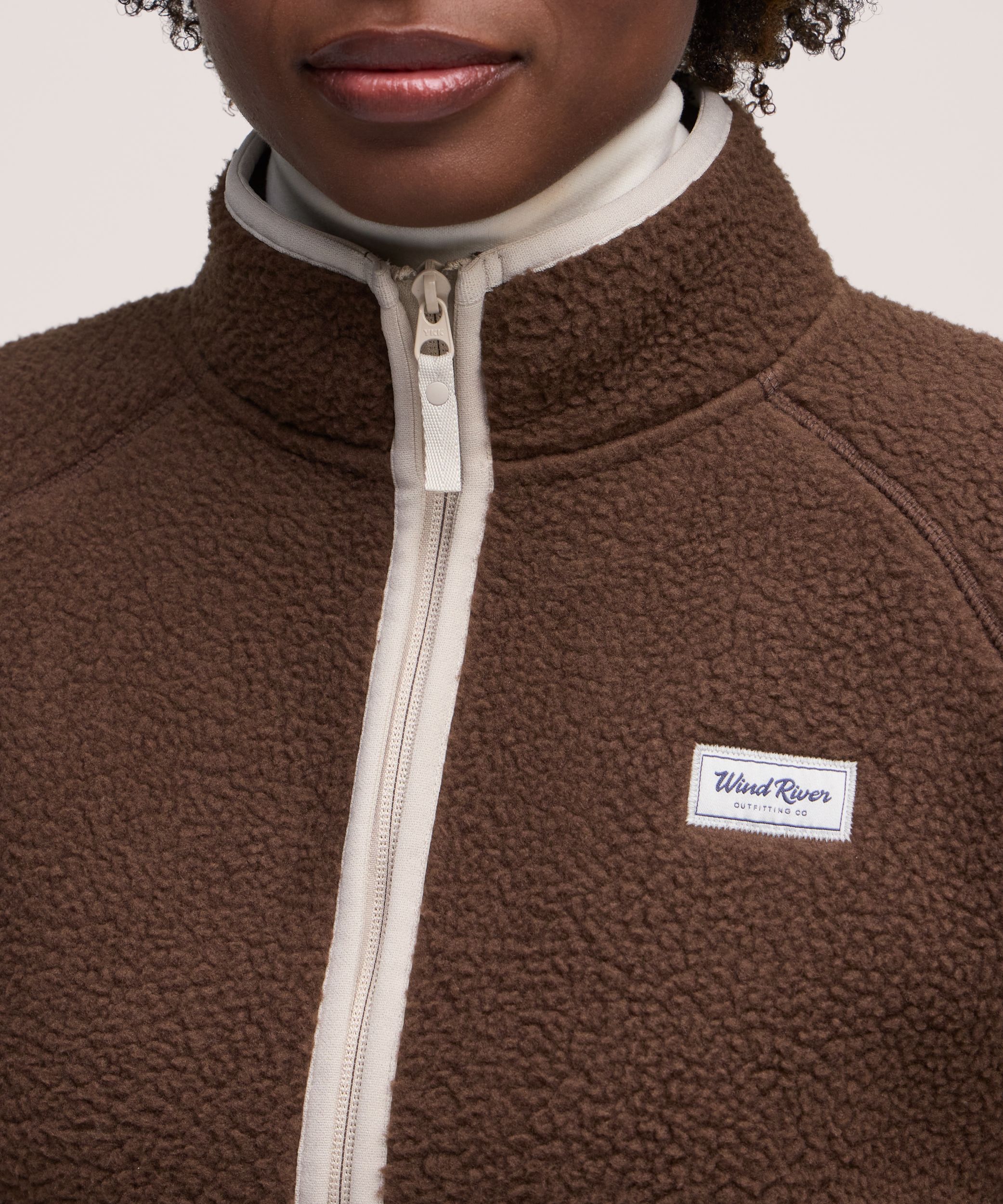 Chandail en sherpa à demi-glissière et avec T-Max pour femmes, WindRiver