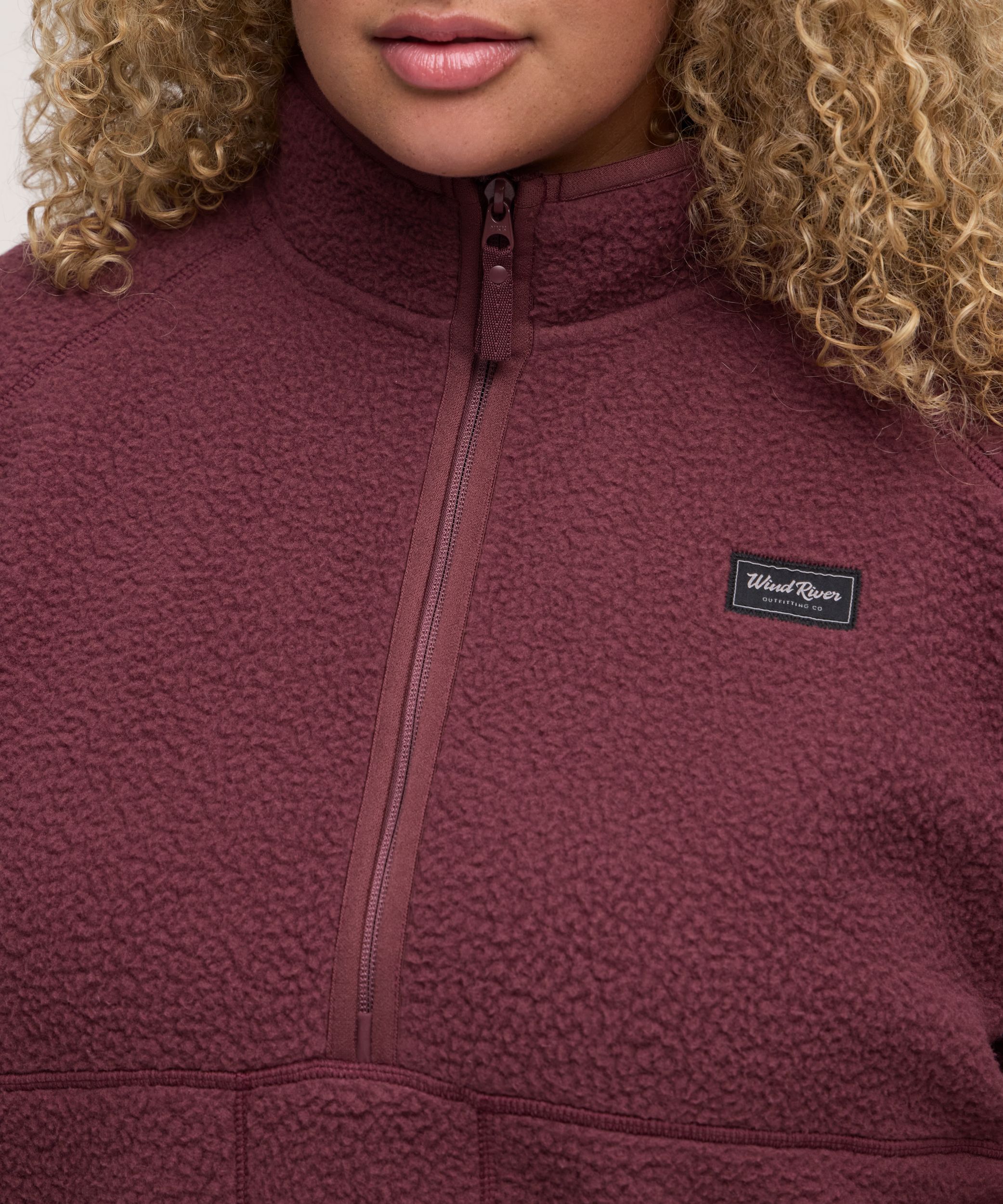 Chandail en sherpa à demi-glissière et avec T-Max pour femmes, WindRiver