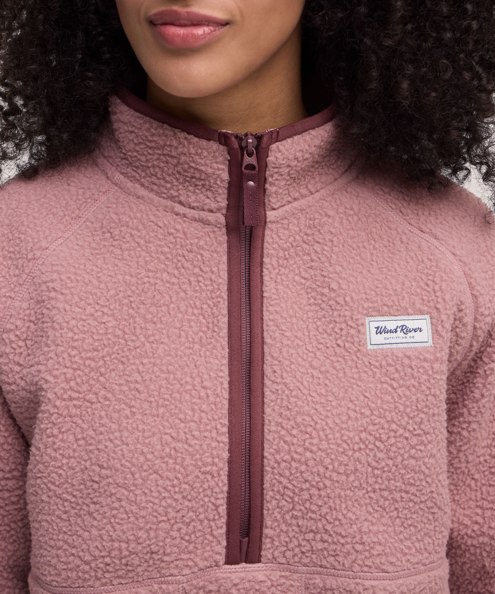 Chandail en sherpa à demi-glissière et avec T-Max pour femmes, WindRiver