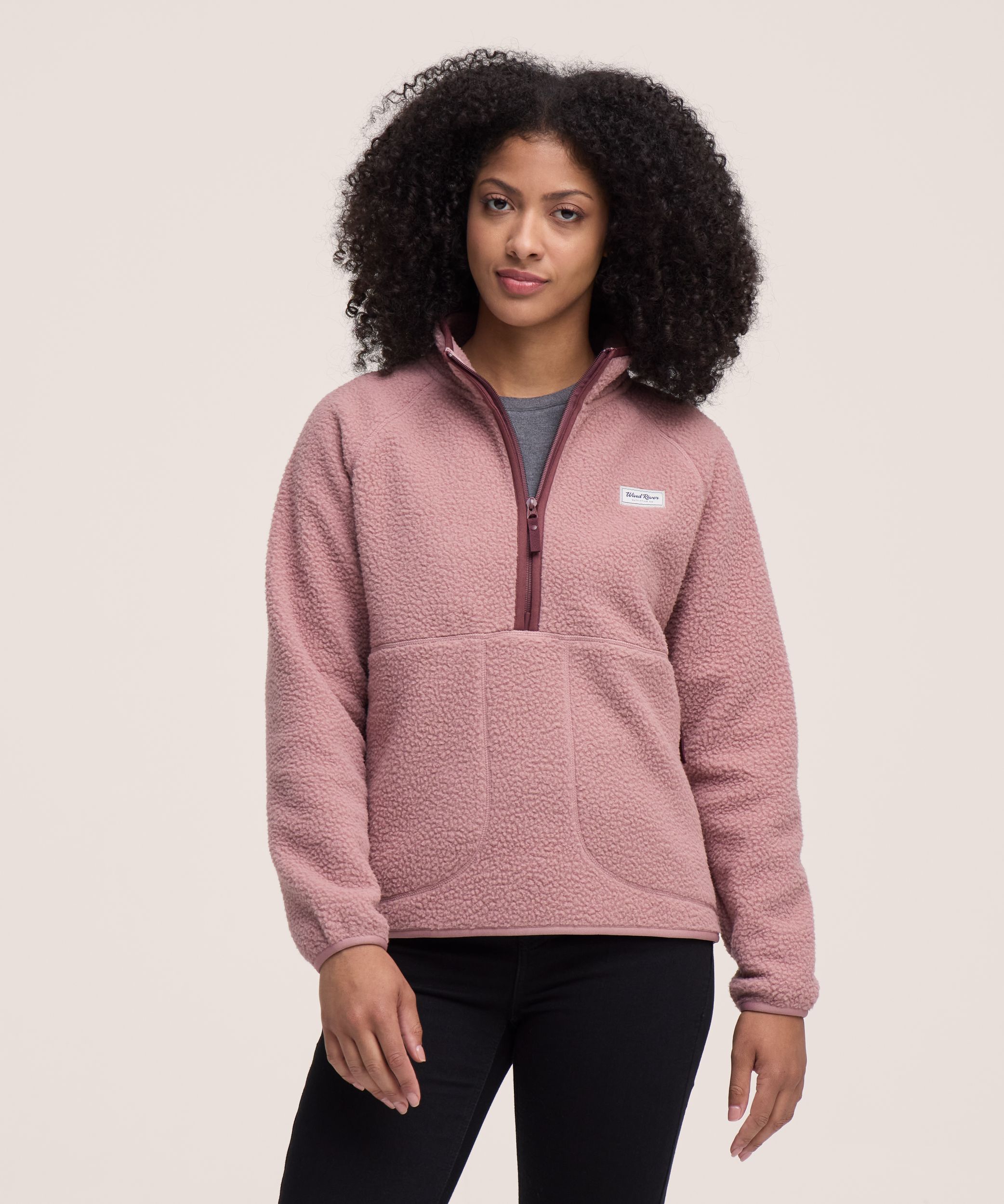 Chandail en sherpa à demi-glissière et avec T-Max pour femmes, WindRiver