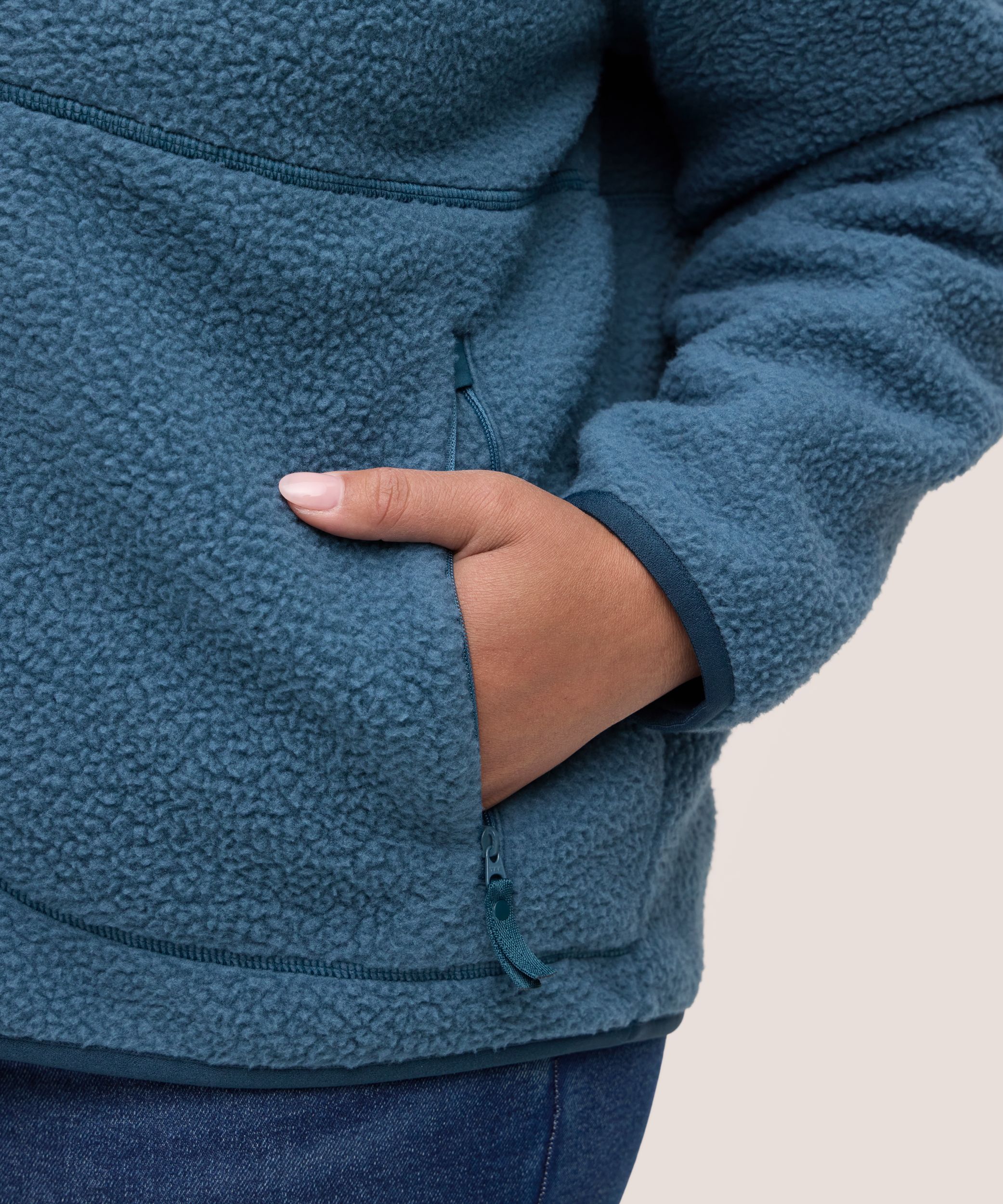 Chandail en sherpa à demi-glissière et avec T-Max pour femmes, WindRiver