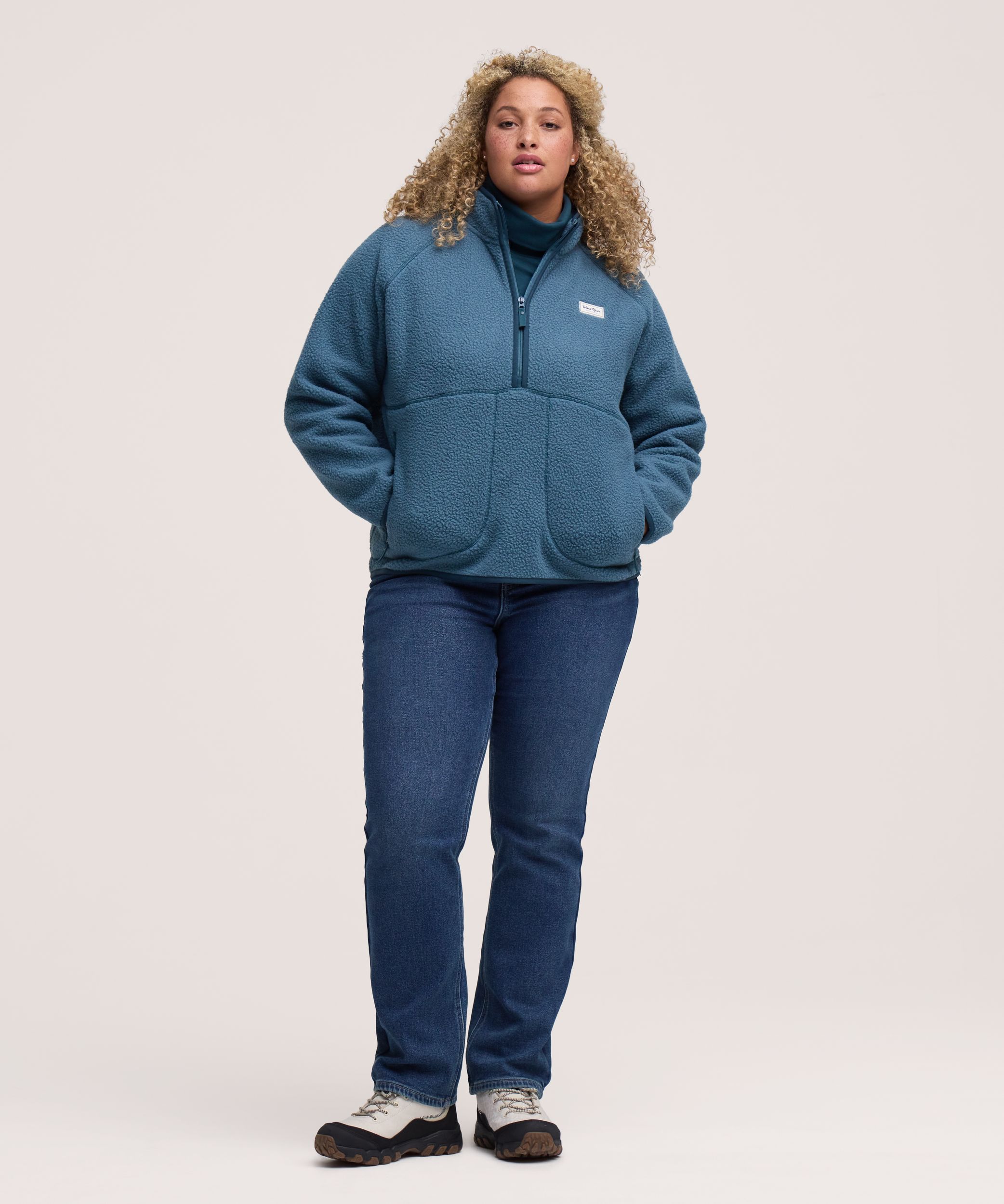 Chandail en sherpa à demi-glissière et avec T-Max pour femmes, WindRiver
