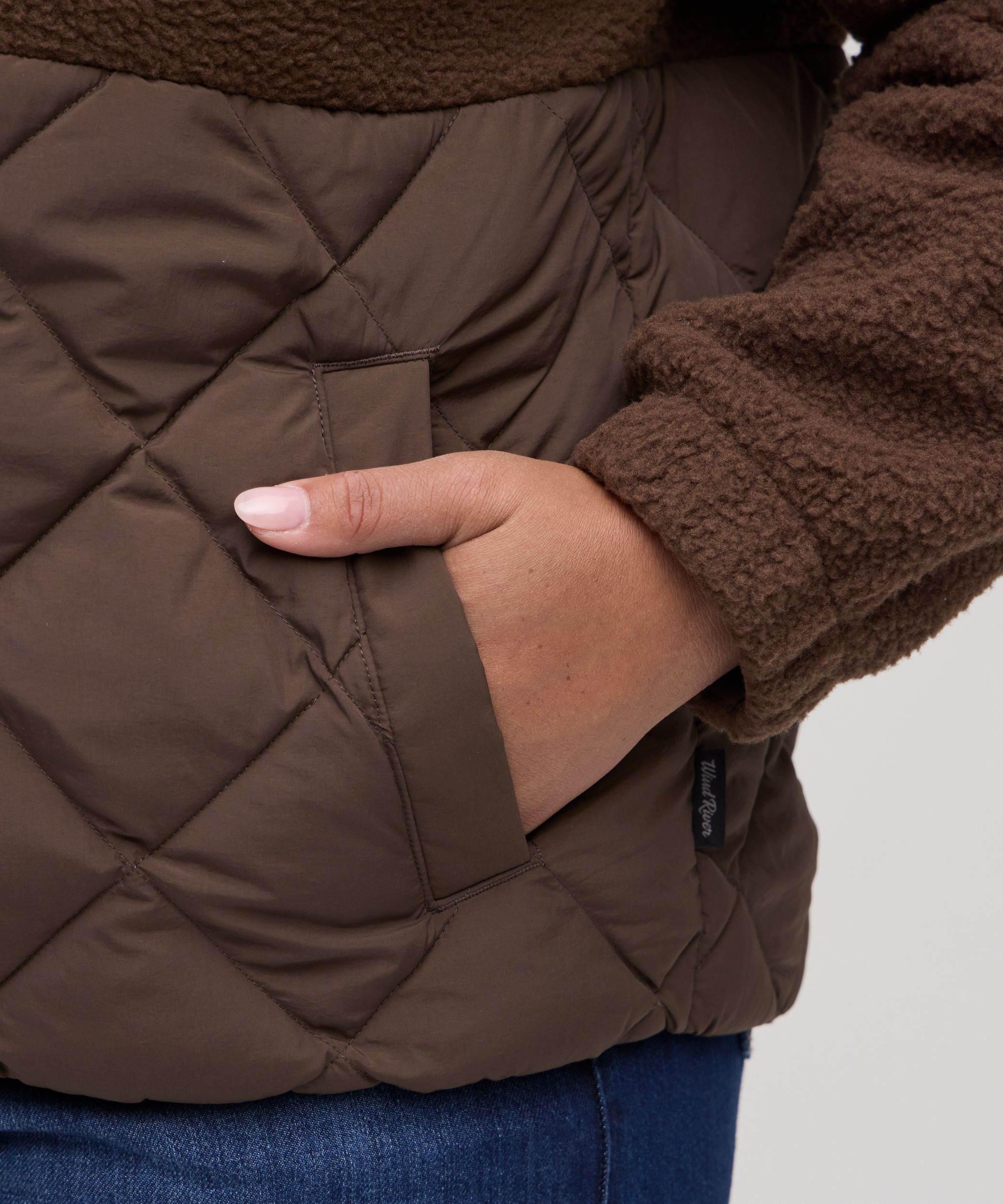 Chandail en molleton sherpa à fermeture intégrale à boutons-pression T-MAX pour femmes, WindRiver