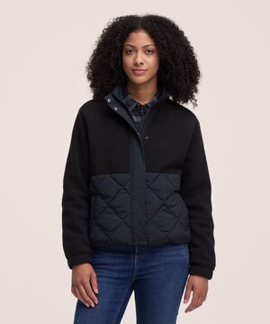 Chandail en molleton sherpa à fermeture intégrale à boutons-pression T-MAX pour femmes, WindRiver