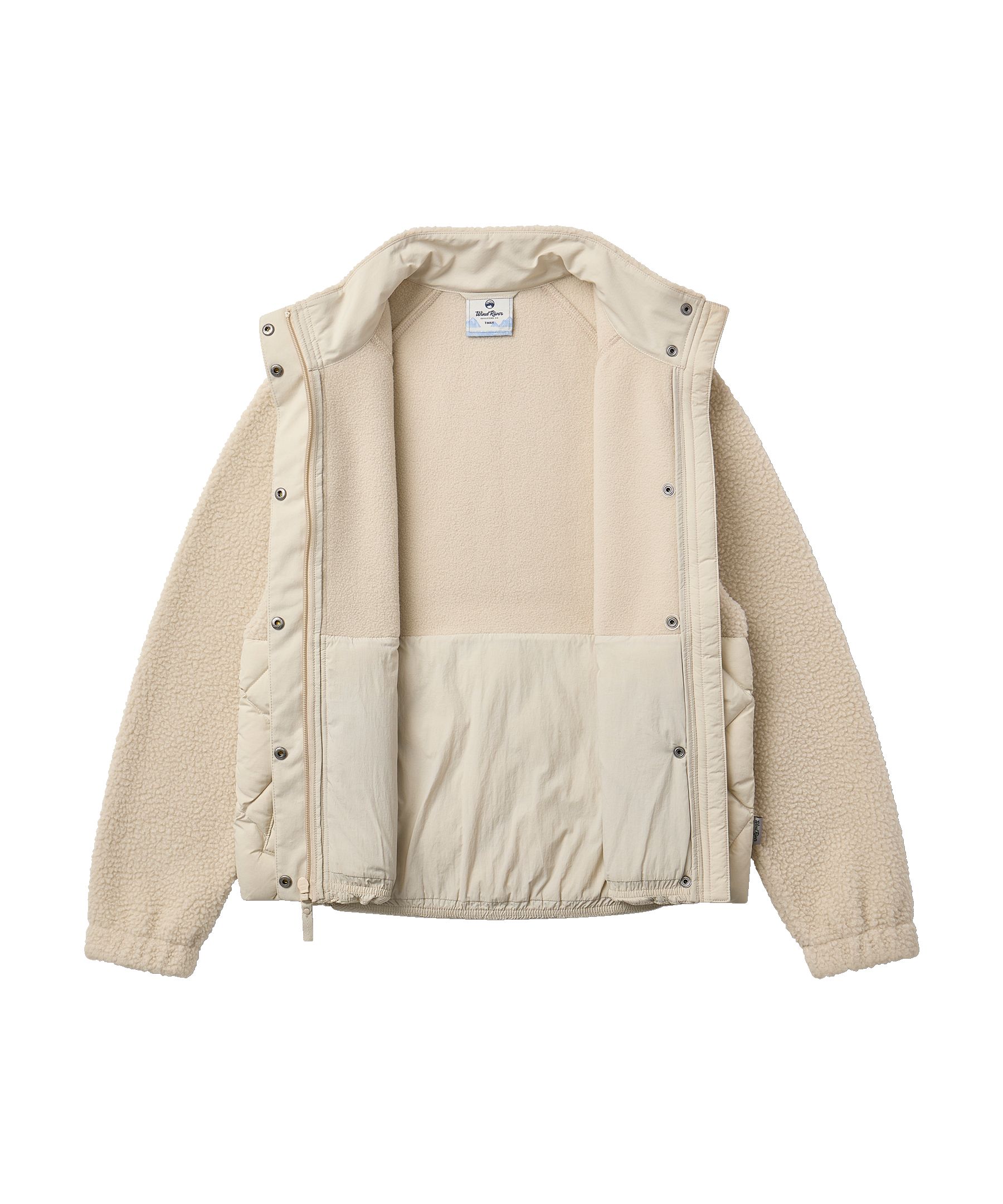 Chandail en molleton sherpa à fermeture intégrale à boutons-pression T-MAX pour femmes, WindRiver