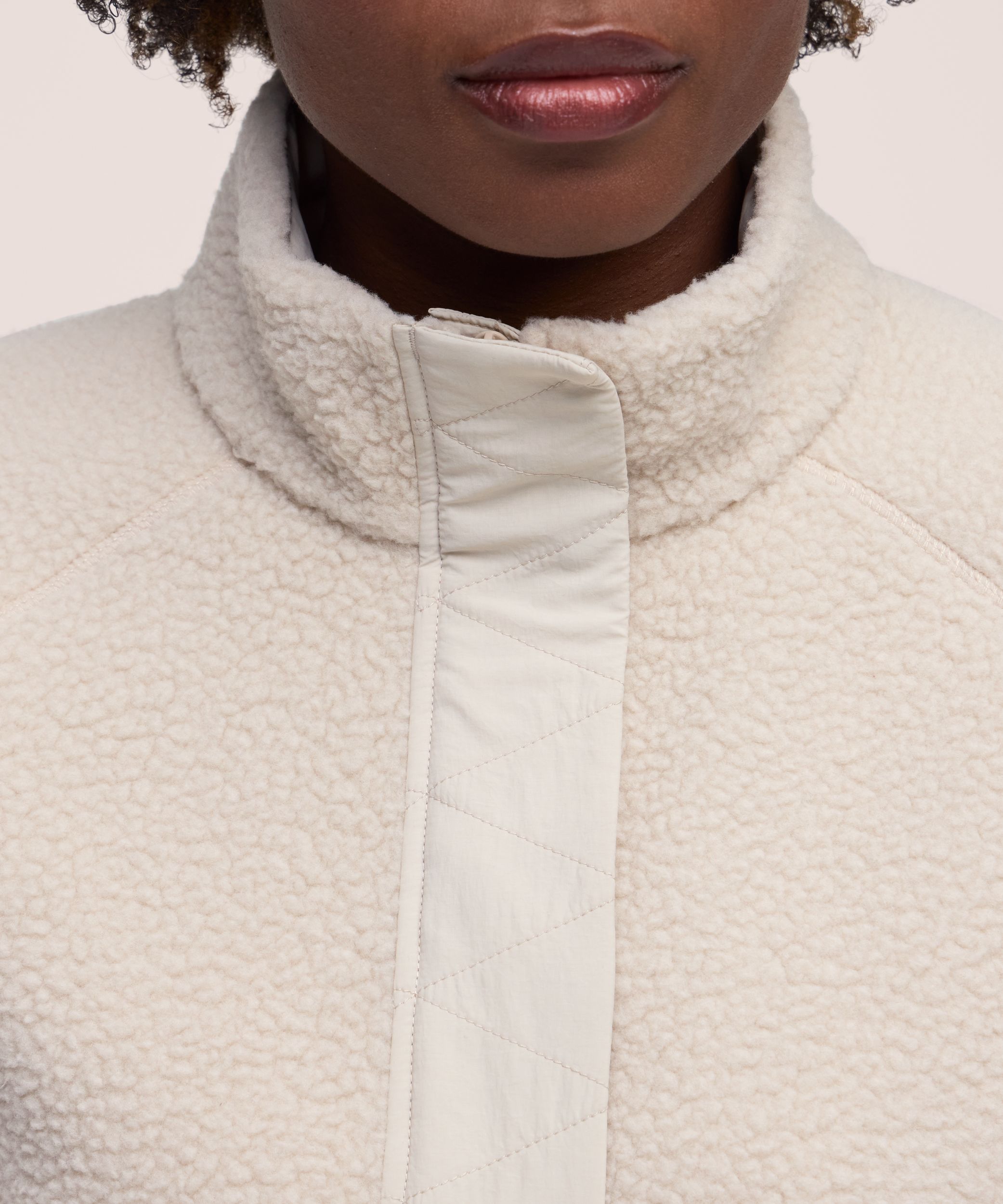 Chandail en molleton sherpa à fermeture intégrale à boutons-pression T-MAX pour femmes, WindRiver