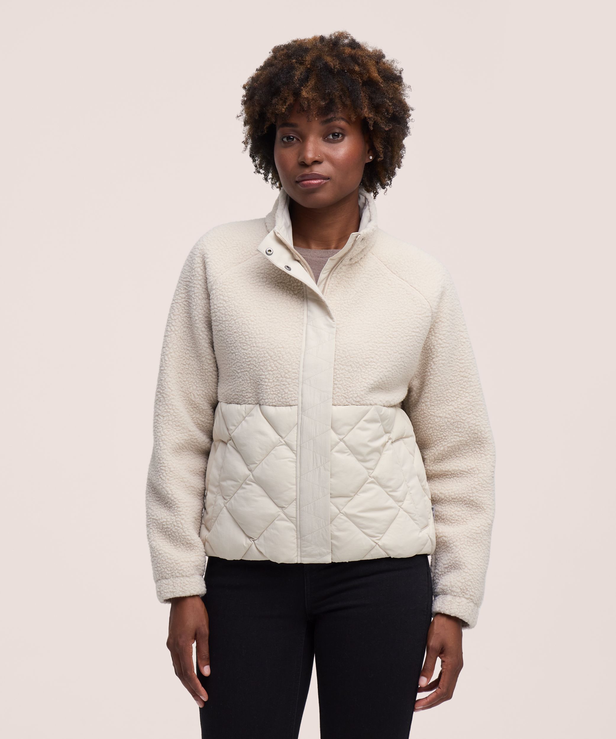 Chandail en molleton sherpa à fermeture intégrale à boutons-pression T-MAX pour femmes, WindRiver