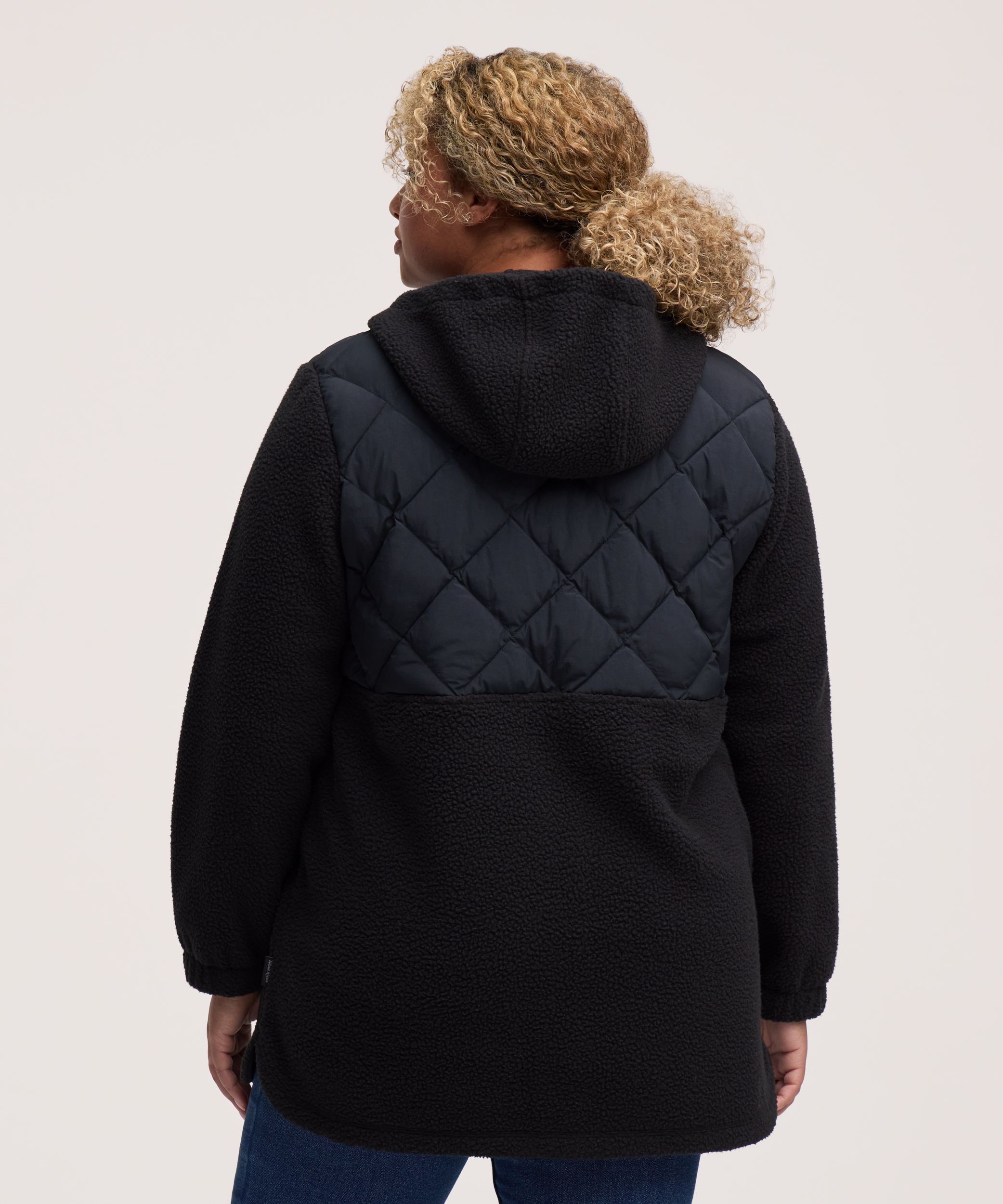 Veste longue en molleton de sherpa T-MAX pour femmes, WindRiver