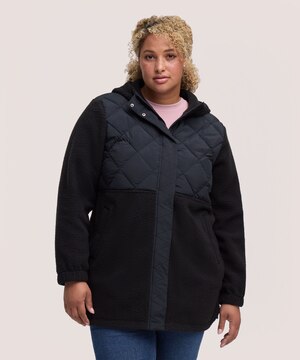 Veste longue en molleton de sherpa T-MAX pour femmes, WindRiver