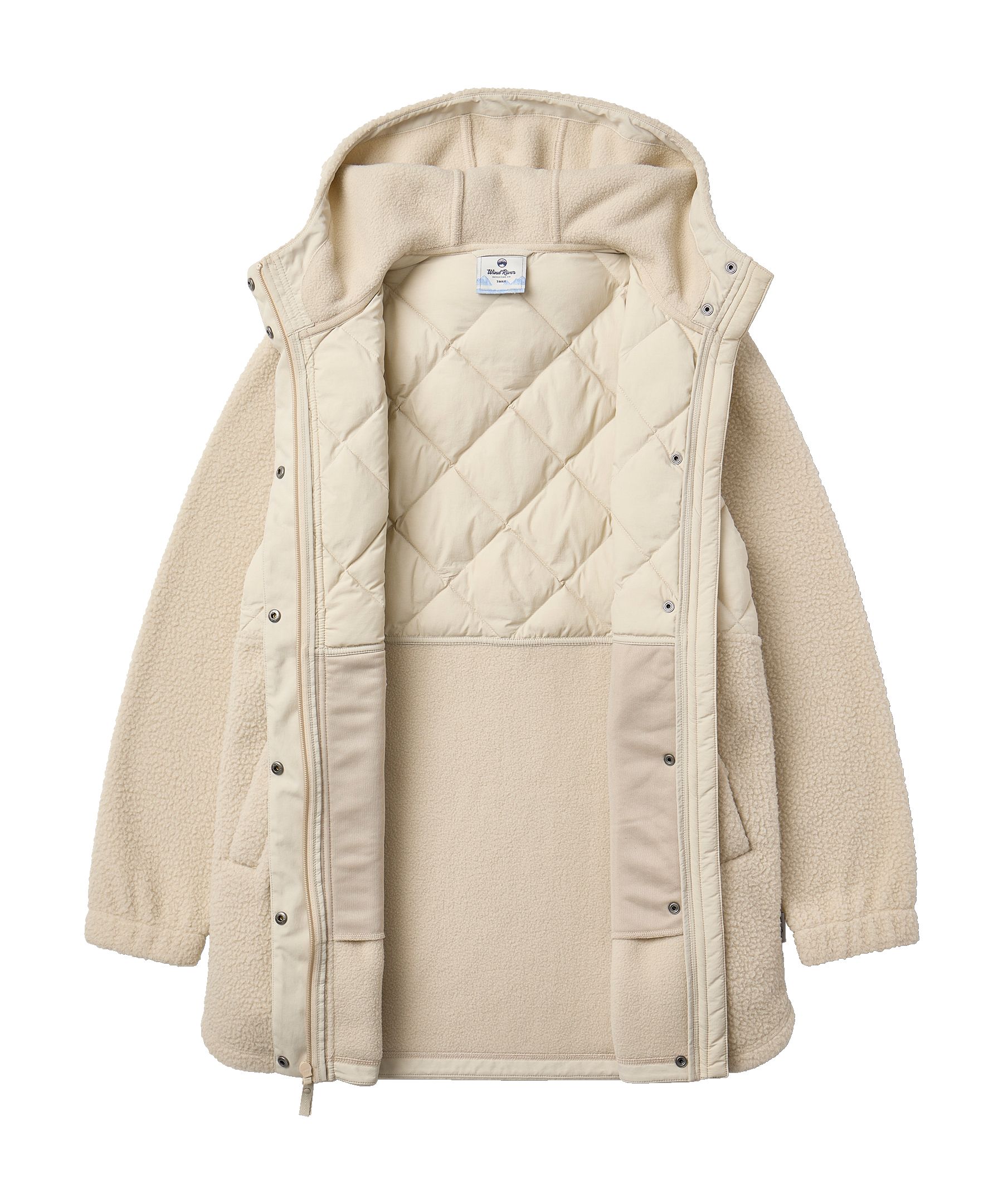 Veste longue en molleton de sherpa T-MAX pour femmes, WindRiver