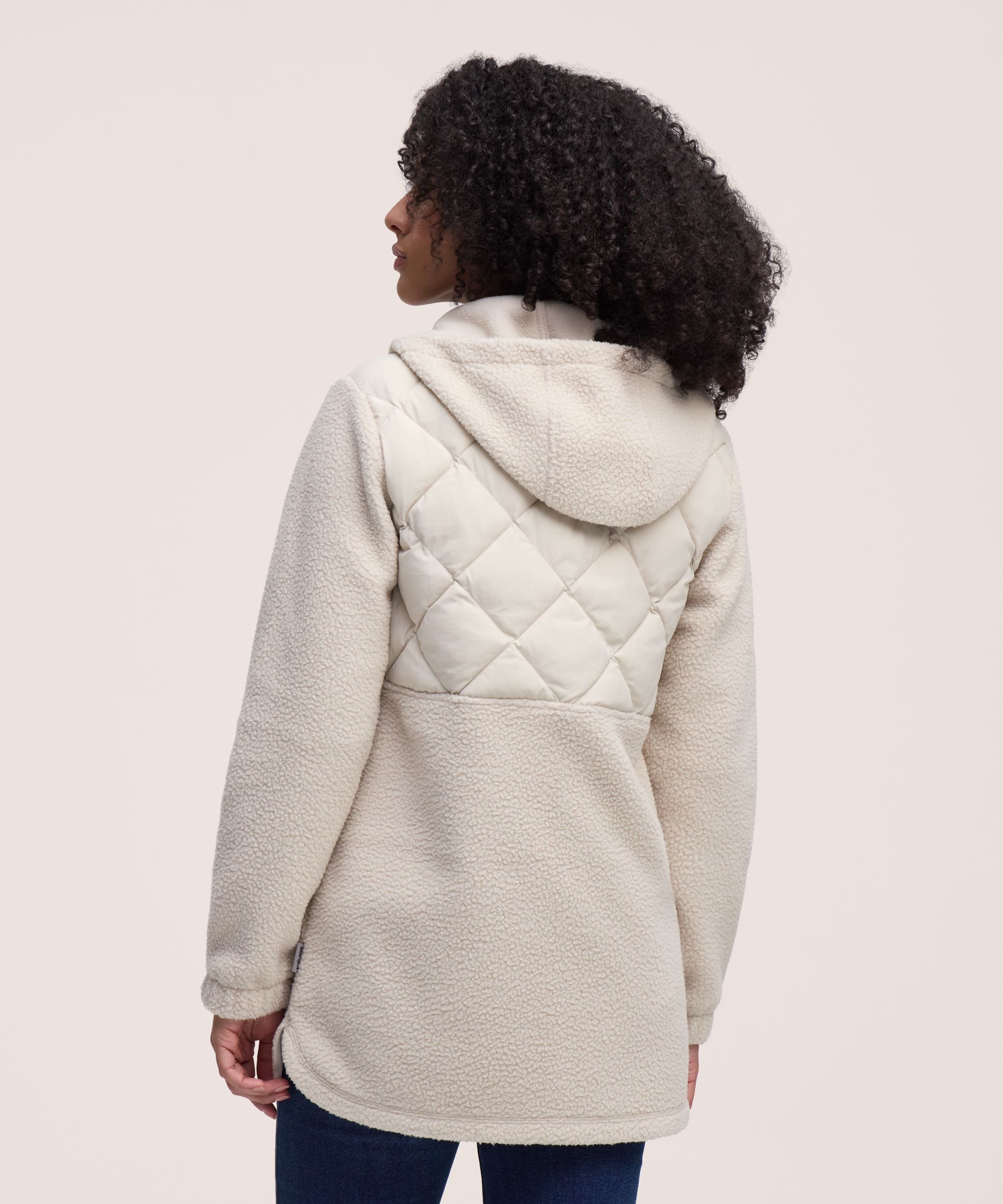 Veste longue en molleton de sherpa T-MAX pour femmes, WindRiver