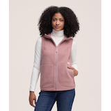 Gilet en sherpa à glissière pleine longueur T-MAX pour femmes, WindRiver