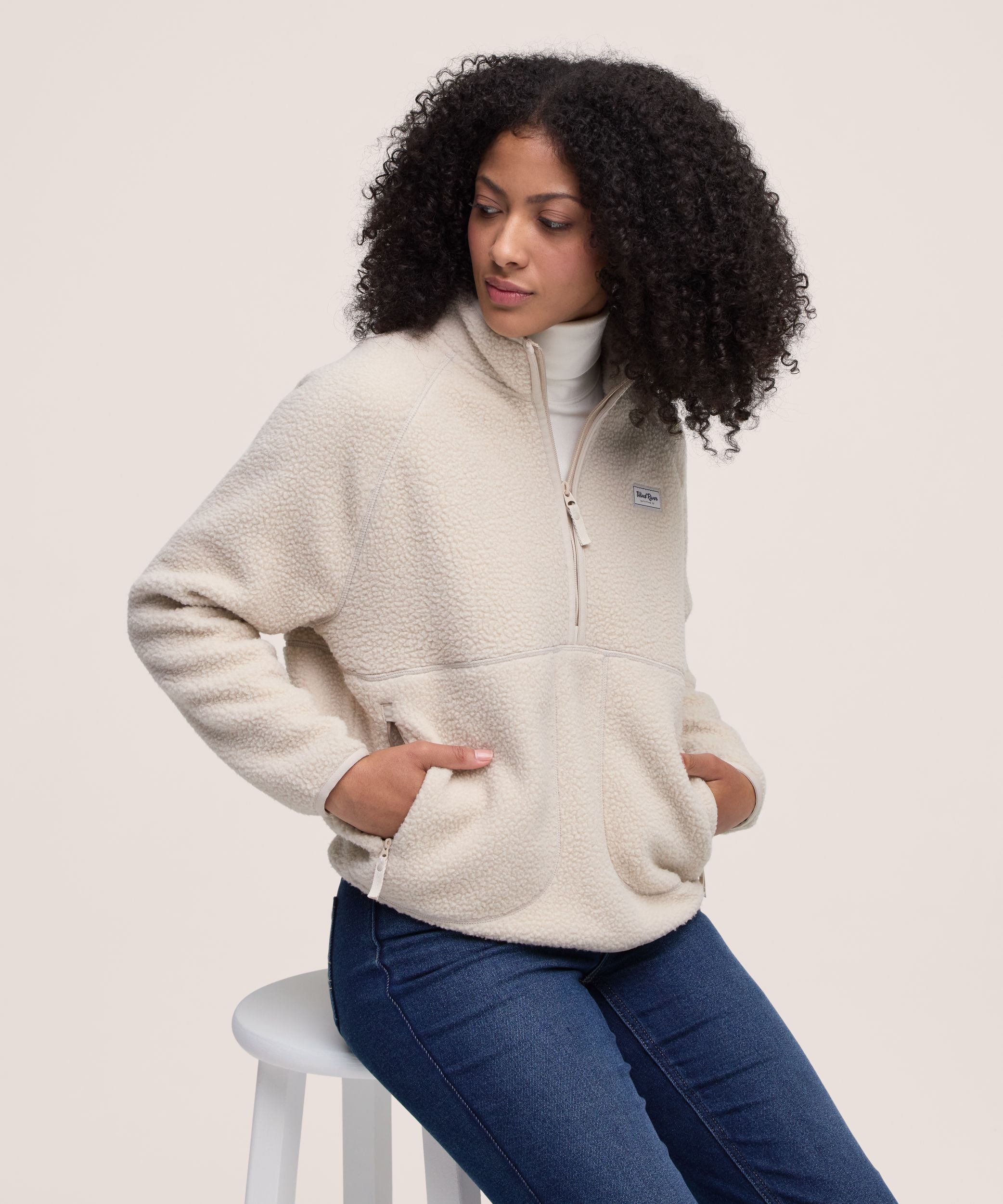 WindRiver Women's T-Max Sherpa 1/2 Zip Pullover