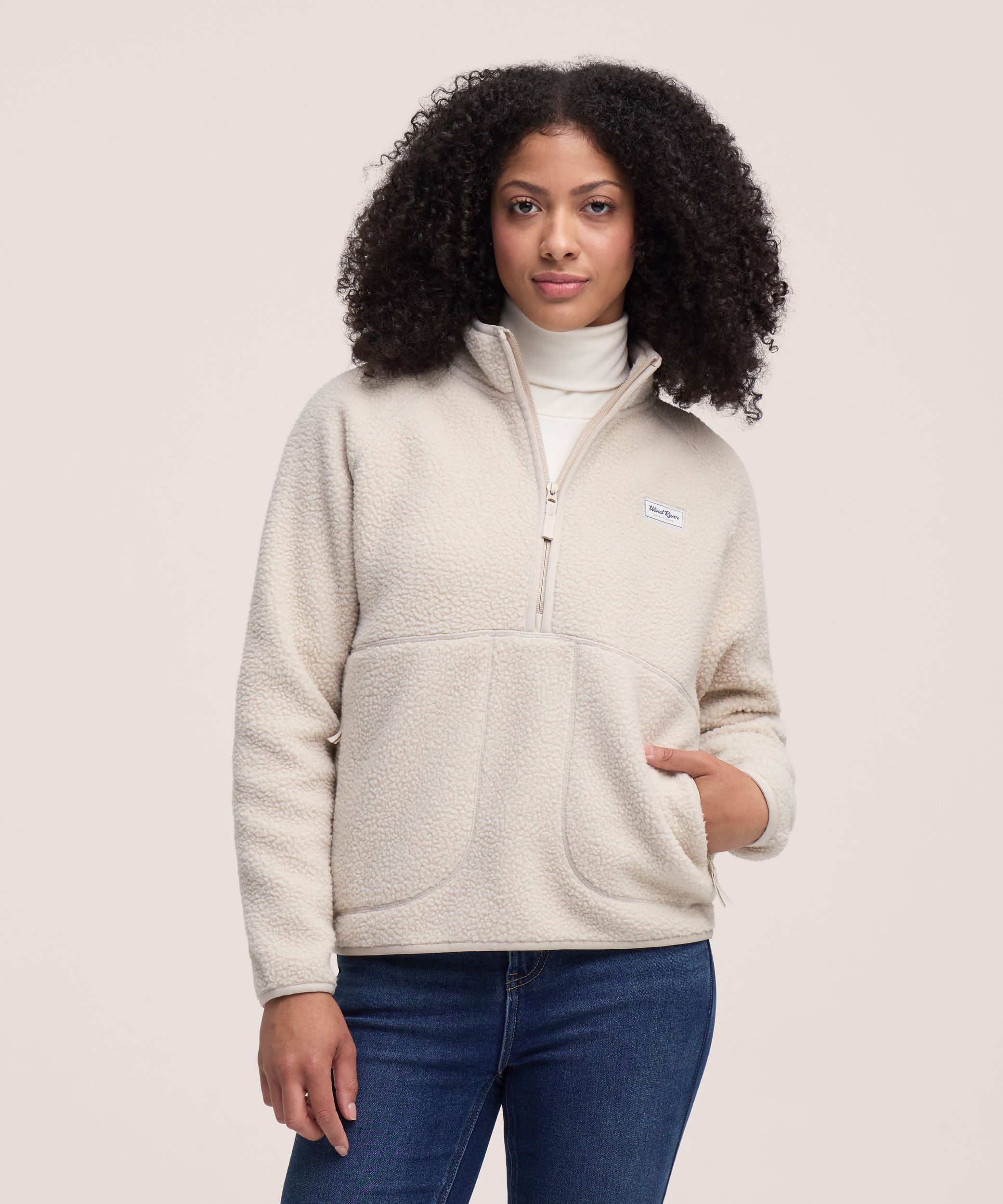 WindRiver Women's T-Max Sherpa 1/2 Zip Pullover