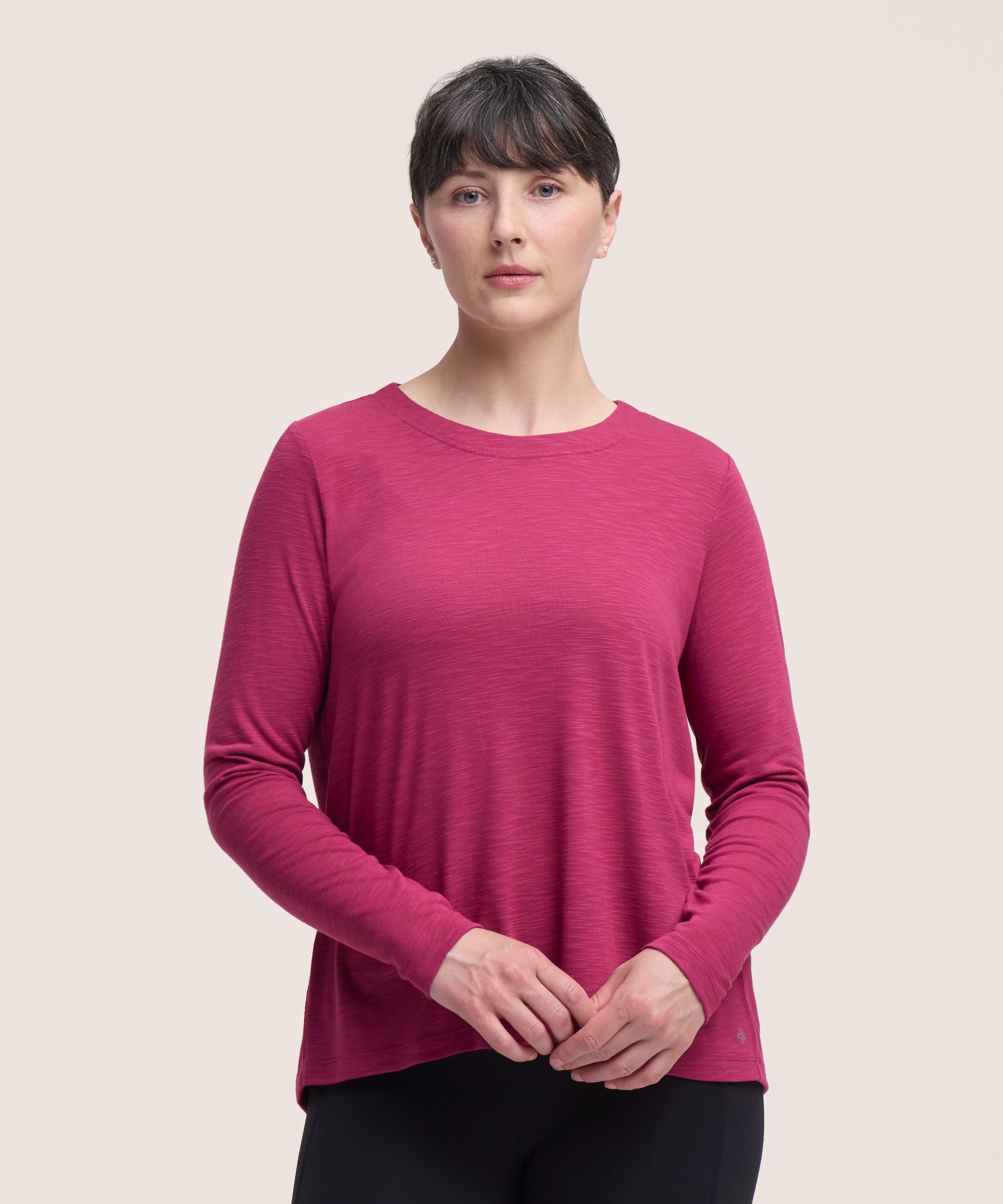 T-shirt à manches longues avec pli arrière pour femmes, Shambhala