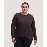 T-shirt à manches longues avec pli arrière pour femmes, Shambhala