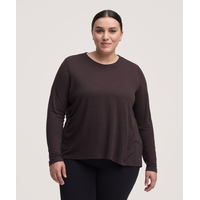T-shirt à manches longues avec pli arrière pour femmes, Shambhala