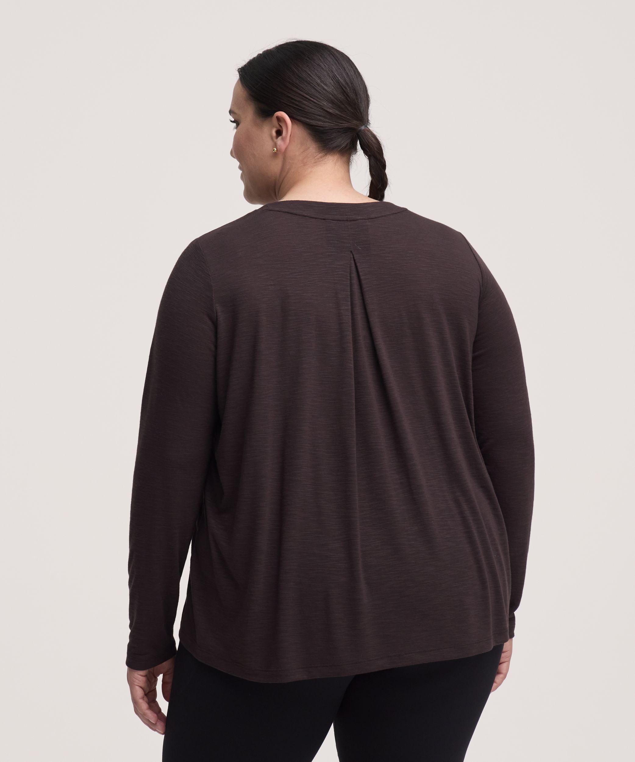 Shambhala Women's Long Sleeve Back Pleat T-Shirt