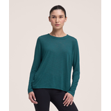 T-shirt à manches longues avec pli arrière pour femmes, Shambhala
