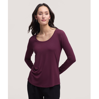 Denver Hayes Women's Long Sleeve Relaxed Scoop Neck T-Shirt