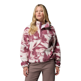 Columbia Women's Helvetia Printed II Cropped Half-Snap Fleece Pullover Front_Flat
