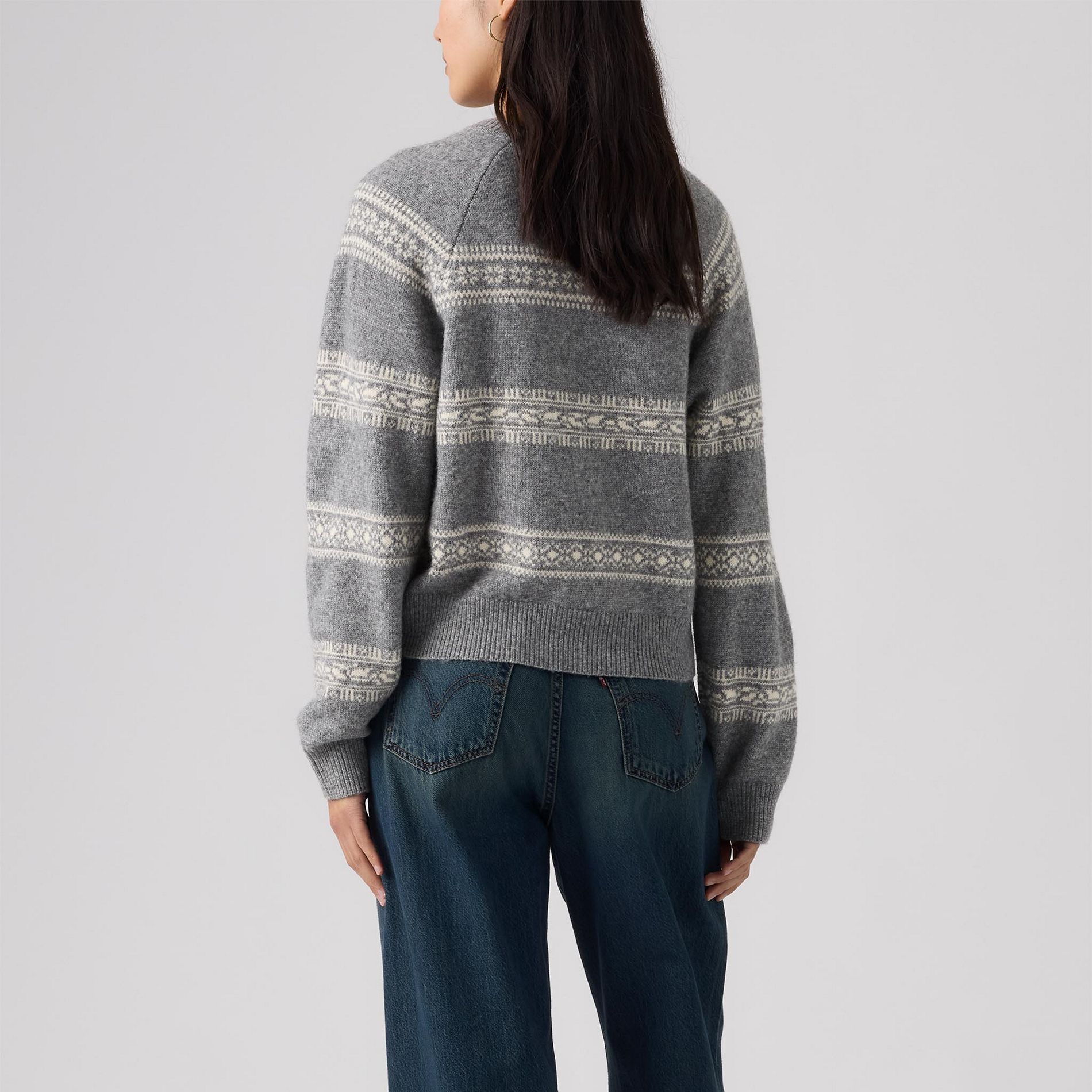 Chandail en molleton à col ras du cou et motif Jacquard pour femmes, Jolie, Levi’s