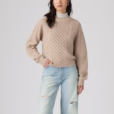Levi's Women's Jolie Cable Crewneck Sweater Front_Flat