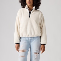 Levi's Women's Atwood 1/4 Zip Sherpa Fleece Sweater