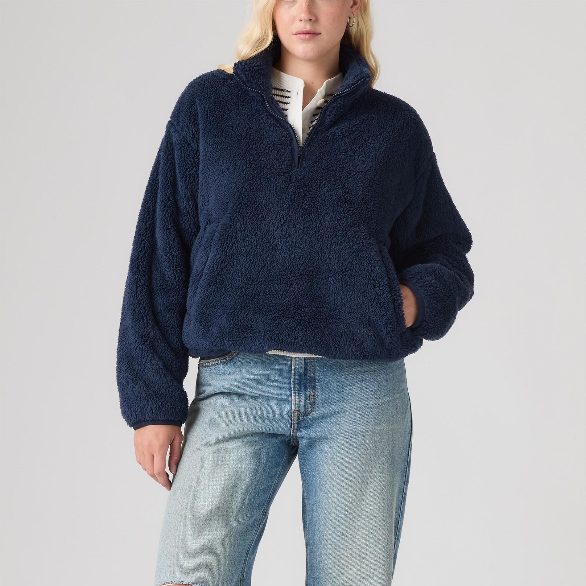 Chandail en molleton de sherpa à glissière 1/4 pour femmes, Atwood, Levi’s