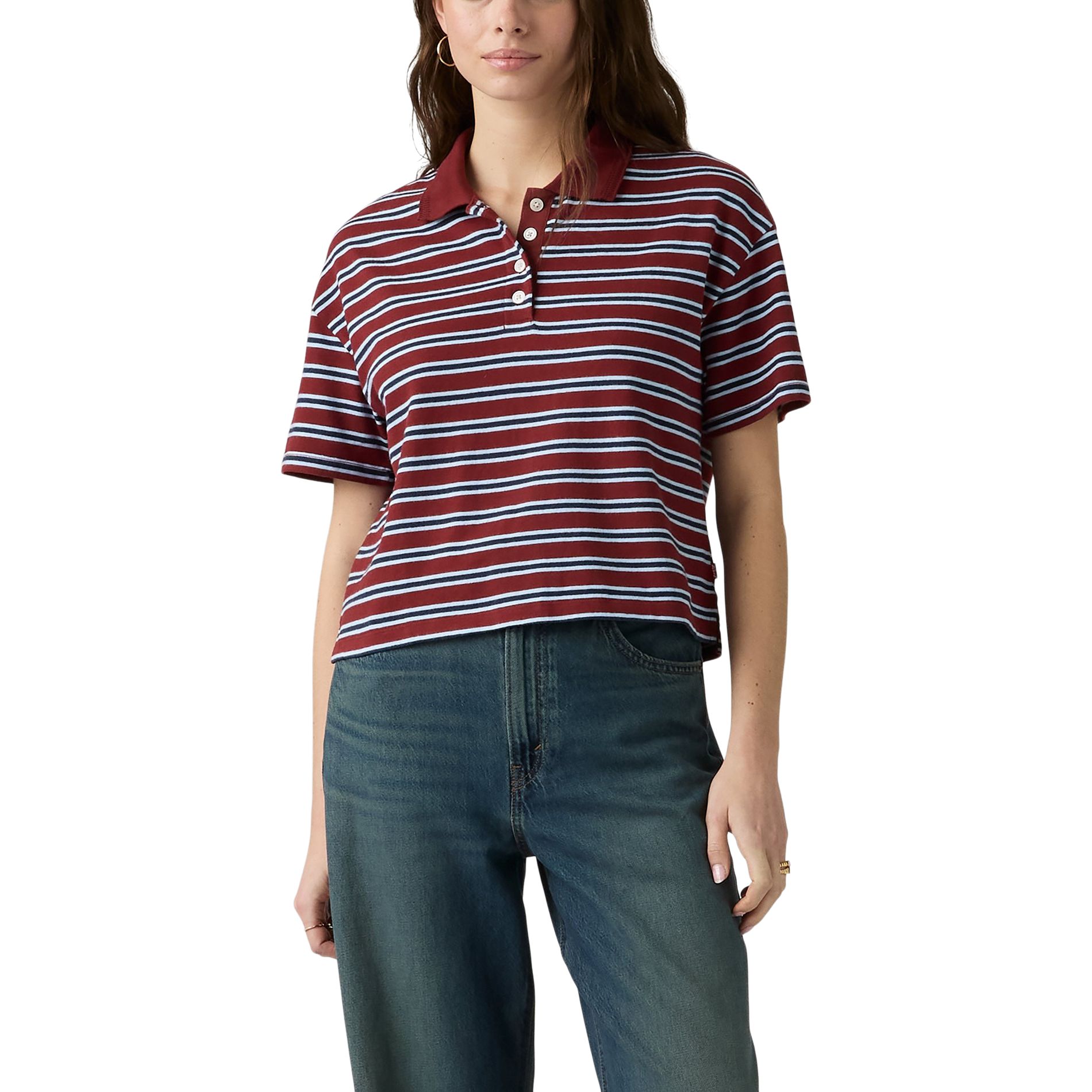 Levi's Women's Didion Short Sleeve Rugby Polo Shirt