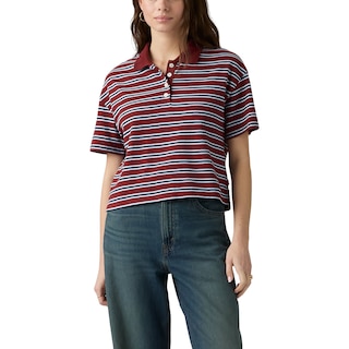 Levi's Didion Chemise à manches courtes Polo Rugby pour femme