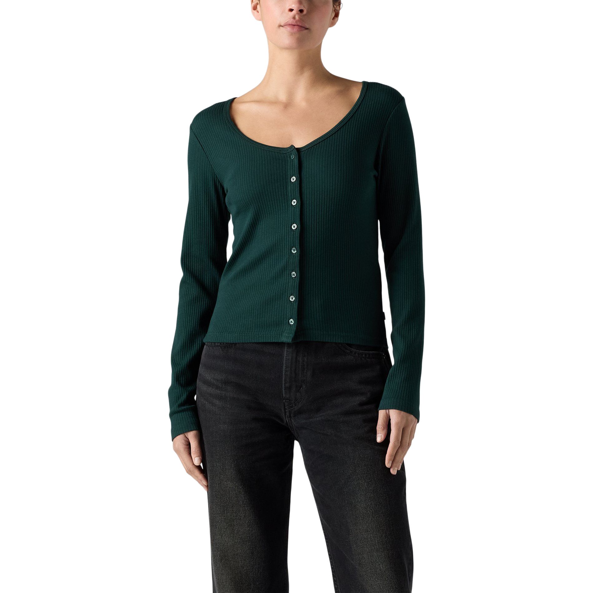 Levi's Women's Austen Long Sleeve Button Thru Top