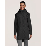 WindRiver Women's Downpour 2L HYPER-DRI® HD3 Waterproof-Breathable Long Rain Jacket Front_Flat