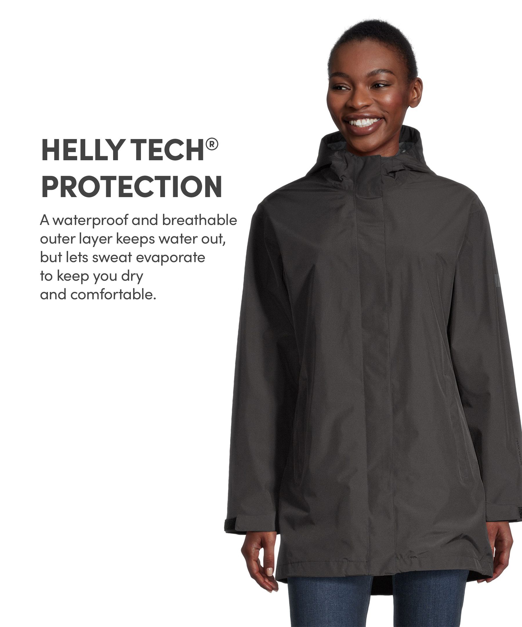 Helly Hansen Women's 77 HELLY TECH® Waterproof-Breathable Long Rain Jacket