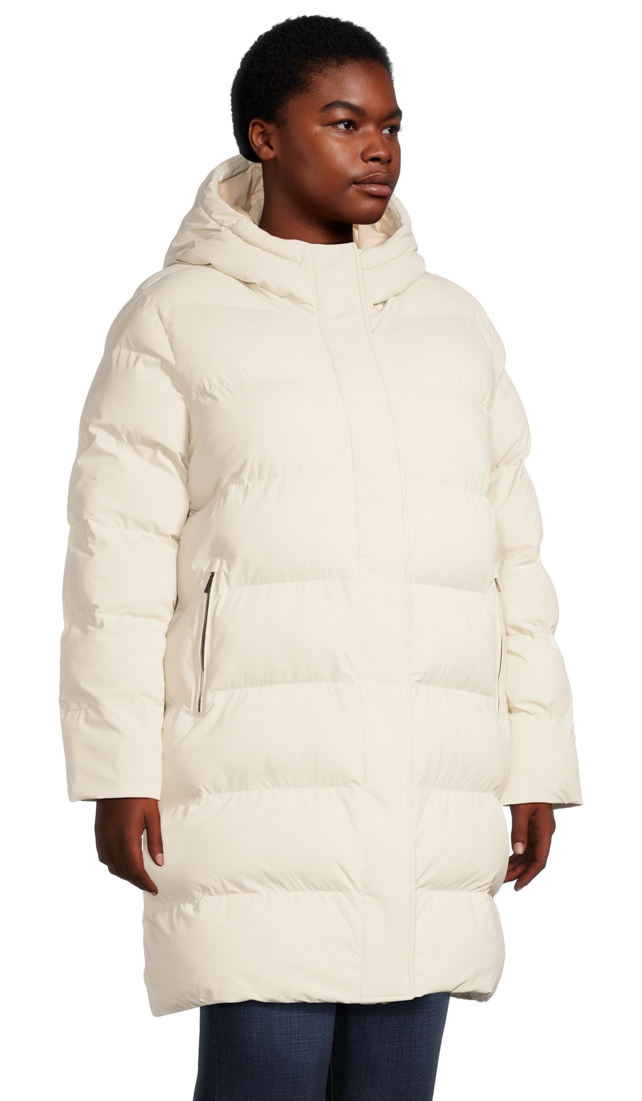 Ladies full length hot sale puffer coat