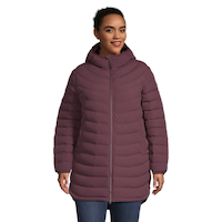 WindRiver Women's Hyper-Dri HD1 Water Repellent T-MAX Insulated Long Puffer Jacket Front_Flat