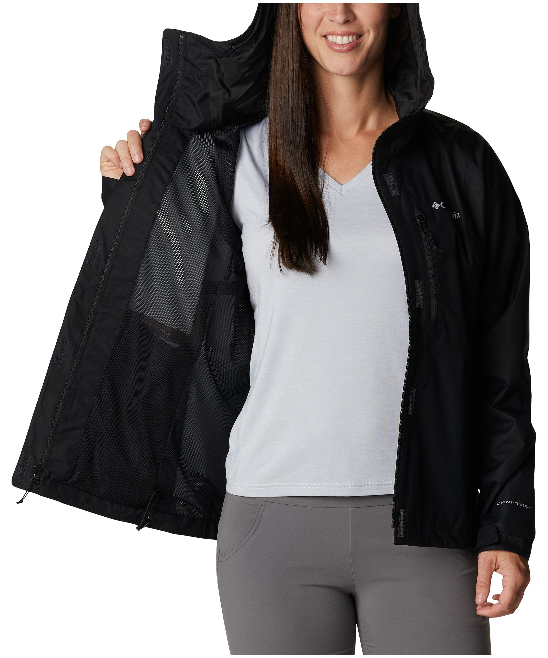 Columbia Women's Hikebound Omni-Tech Hooded Waterproof Rain Jacket | Marks