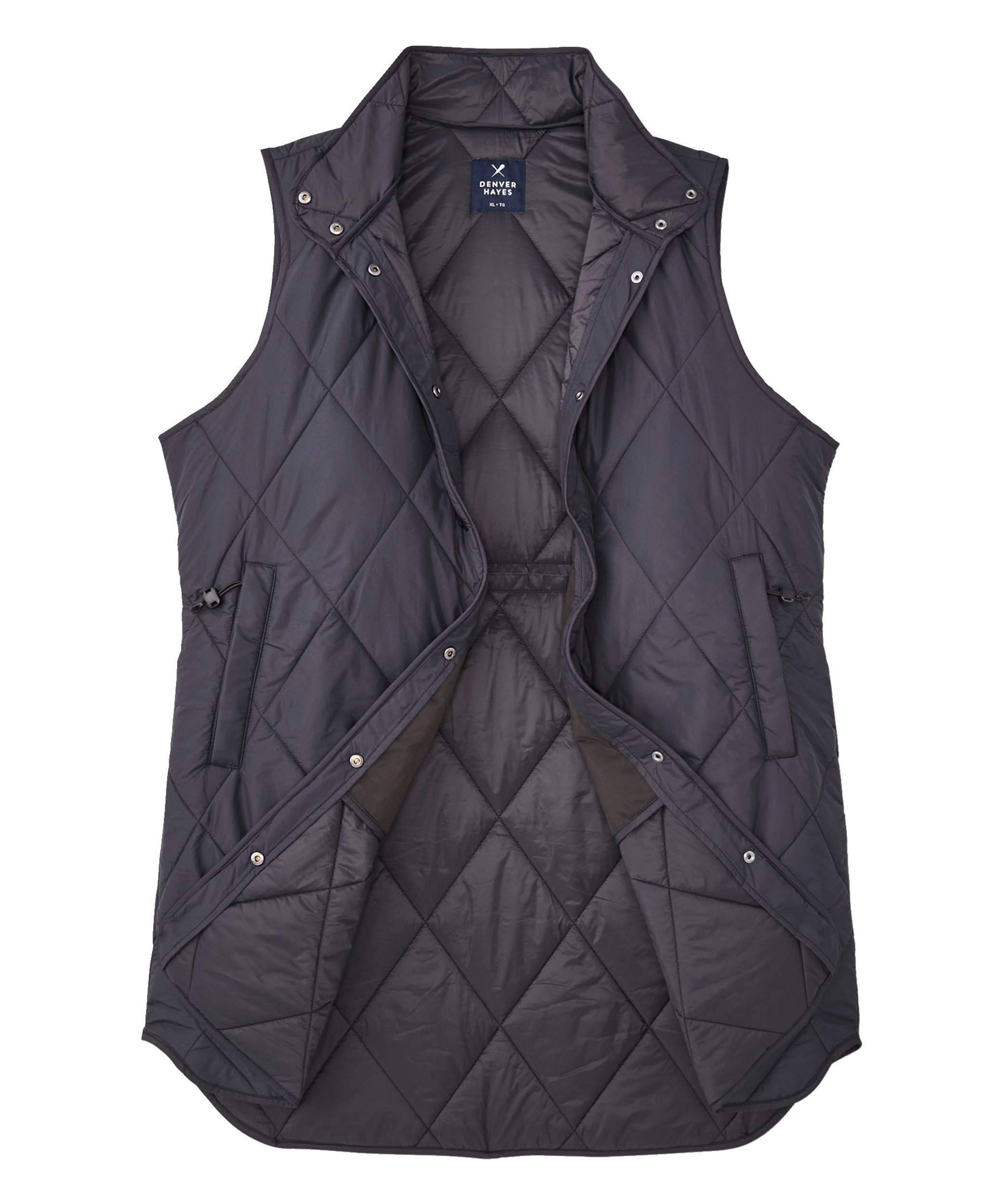 Denver Hayes Women's Quilted Long Vest Marks