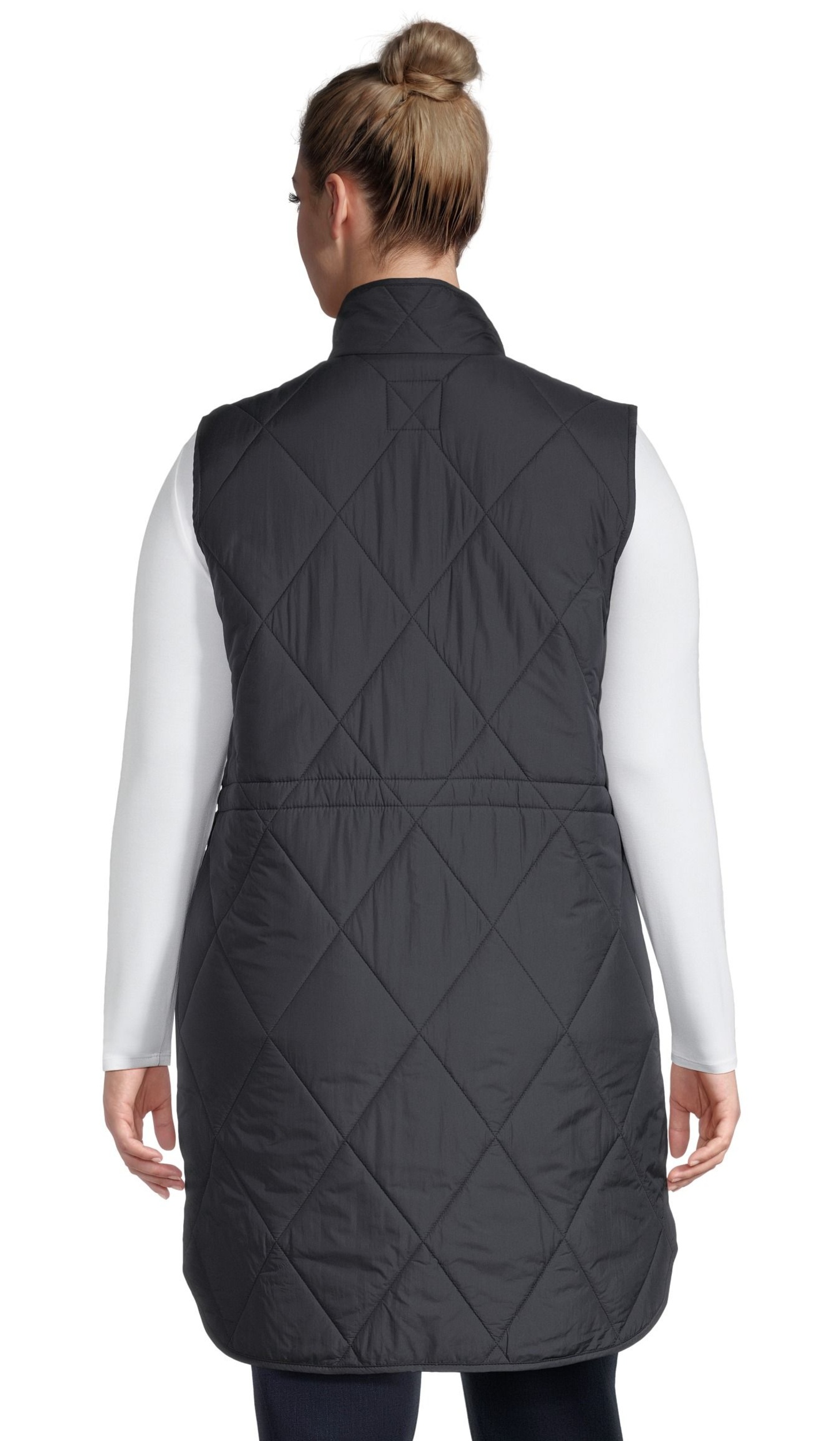 Denver Hayes Women's Quilted Long Vest Marks