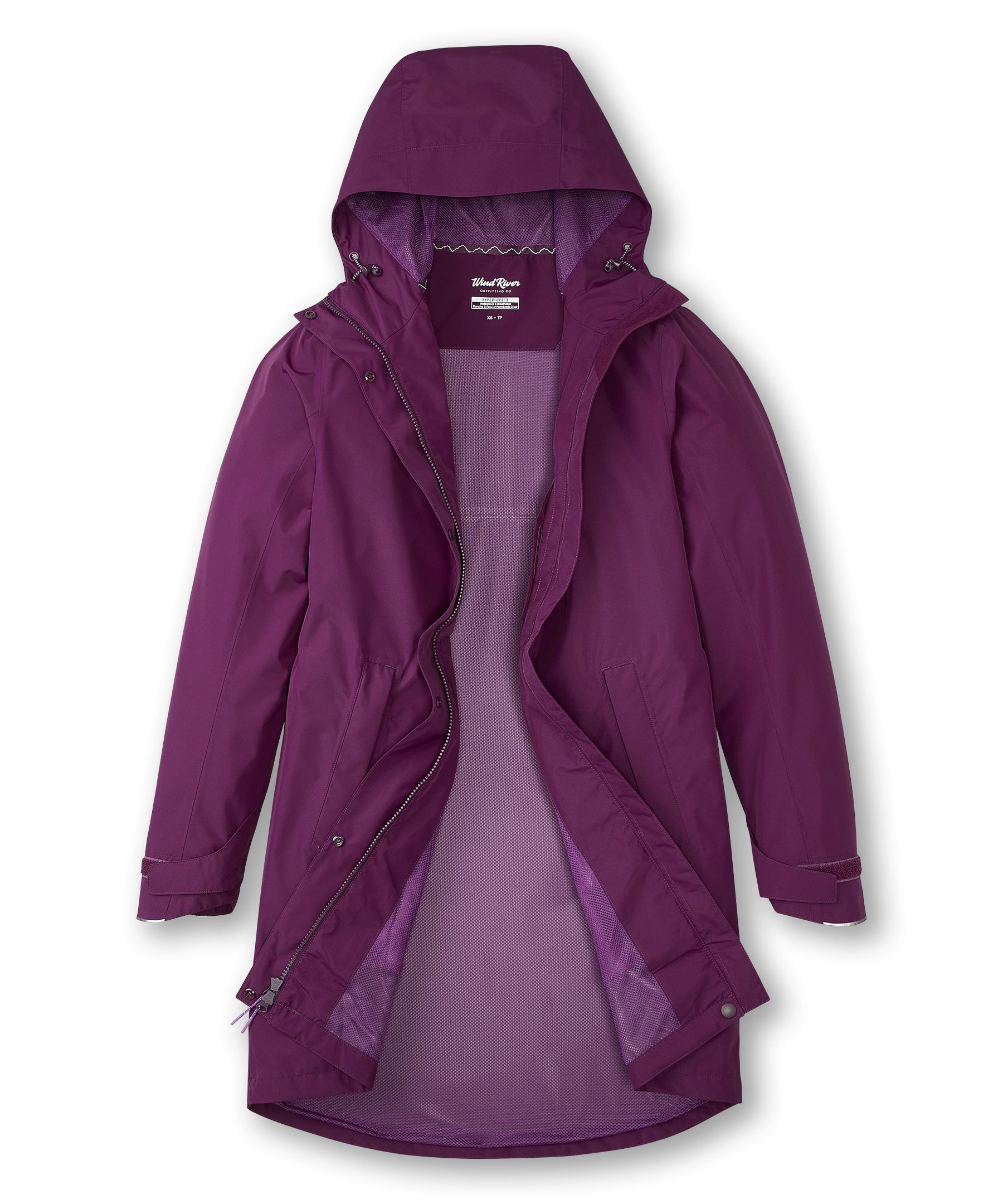 Xl Long Hooded Rain Coat For Adults, Rain Jacket For Men Women Youth