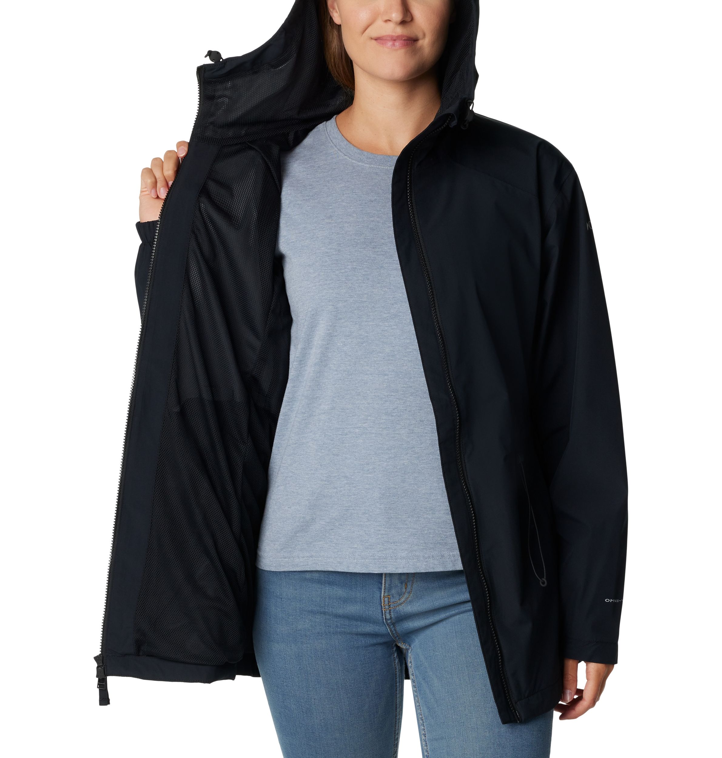 Manteau de pluie à capuchon imper-respirant avec Omni-TECH™, Blossom Park II, Columbia pour femmes