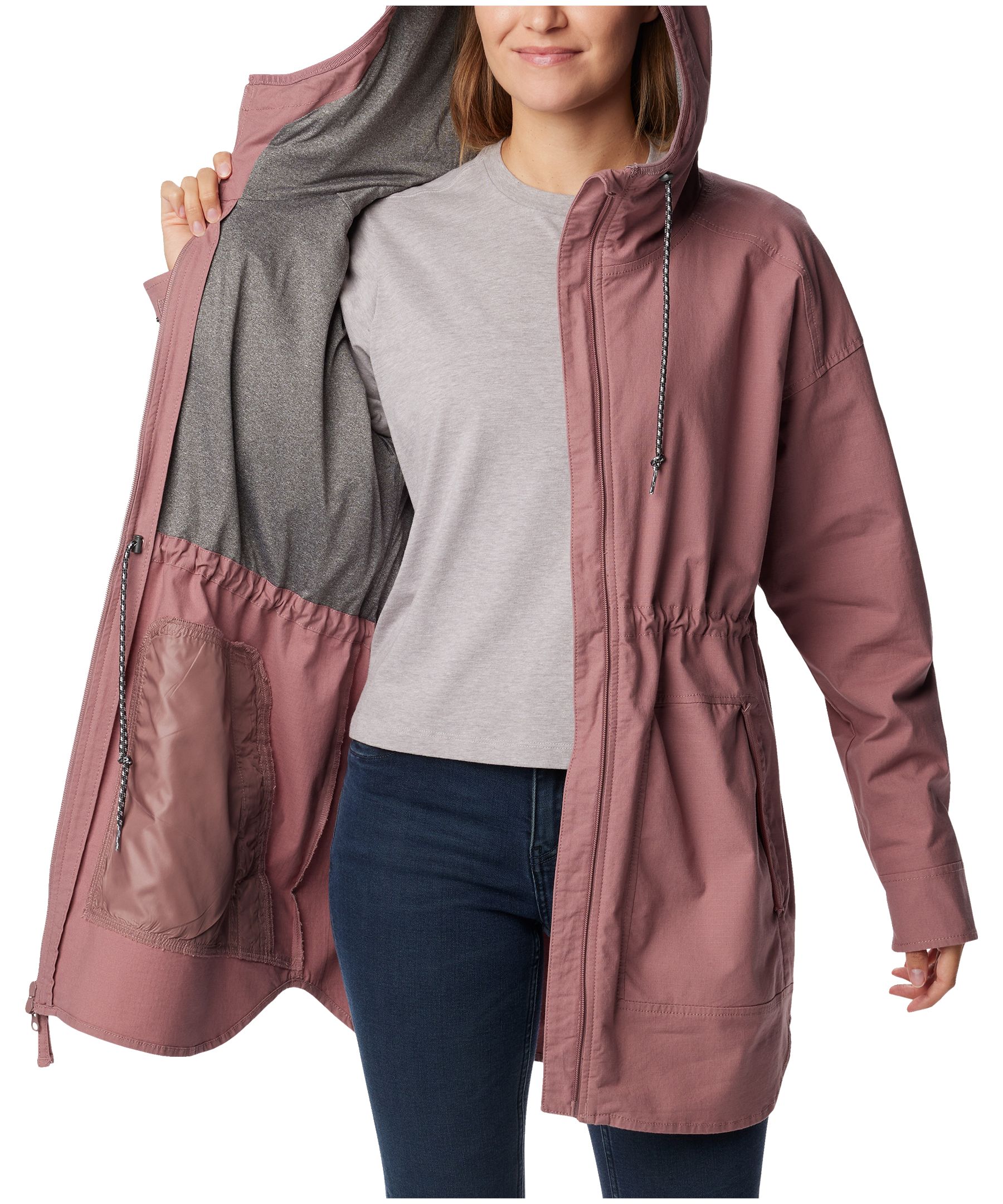 Veste longue décontractée et doublée pour femmes, Sage Lake, Columbia