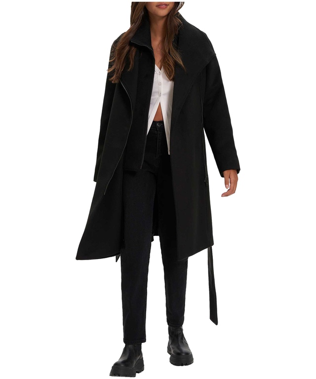 Manteau mi-long en fausse laine pour femmes, Aiko, Noize