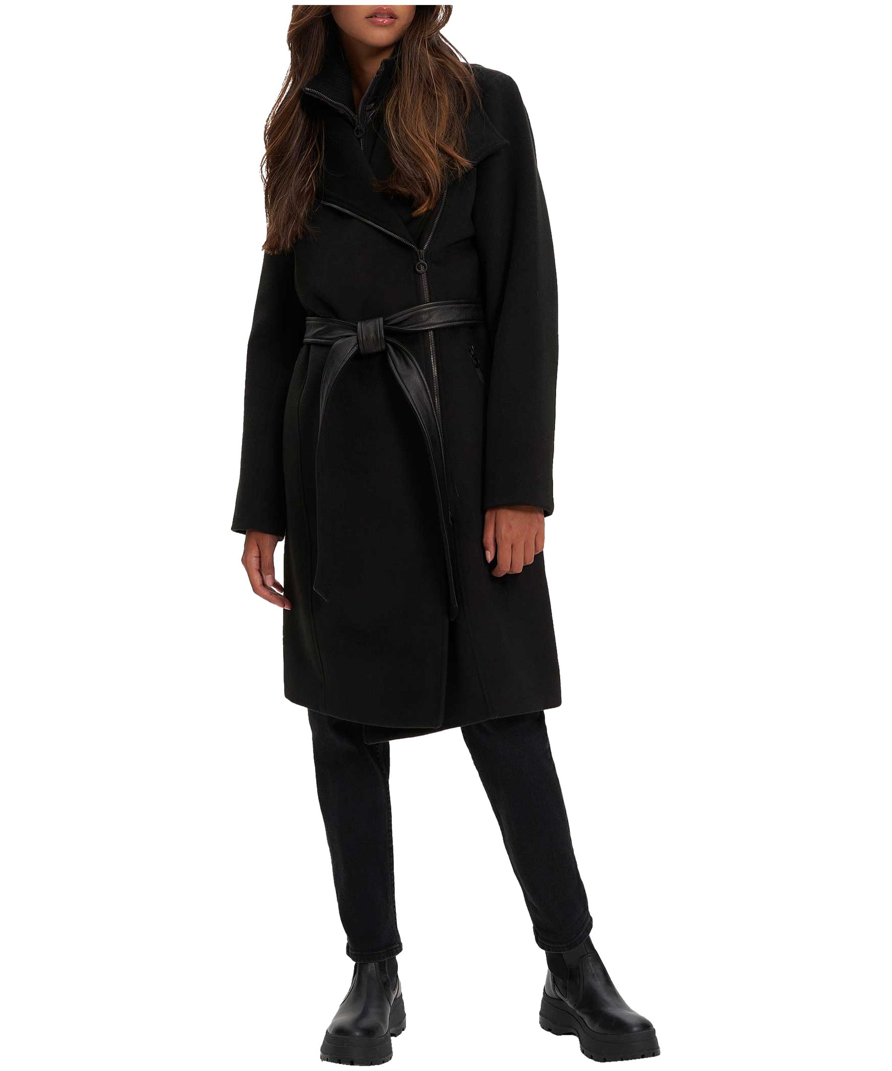 Manteau mi-long en fausse laine pour femmes, Aiko, Noize