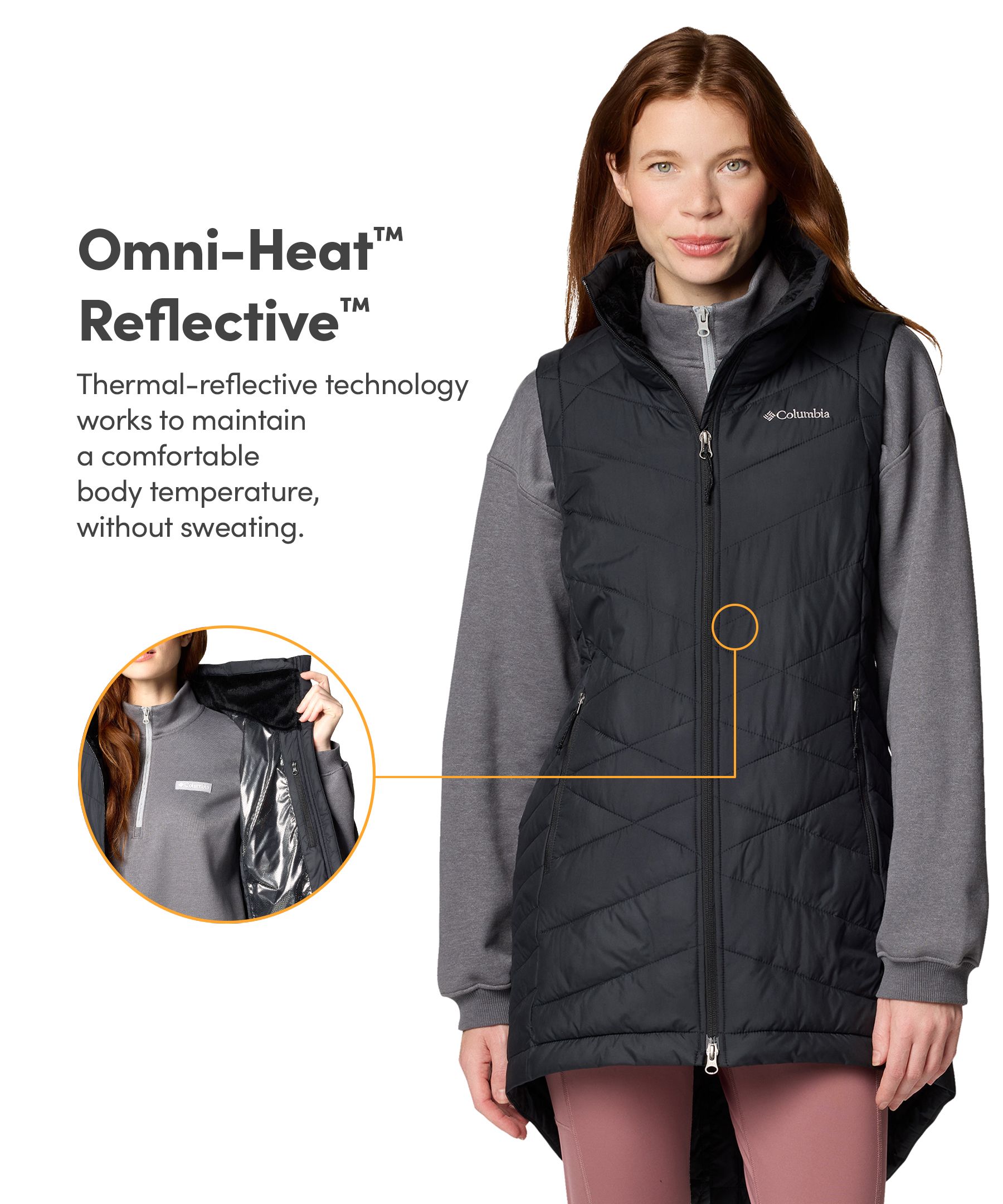 Columbia Women's Heavenly Insulated Long Puffer Vest