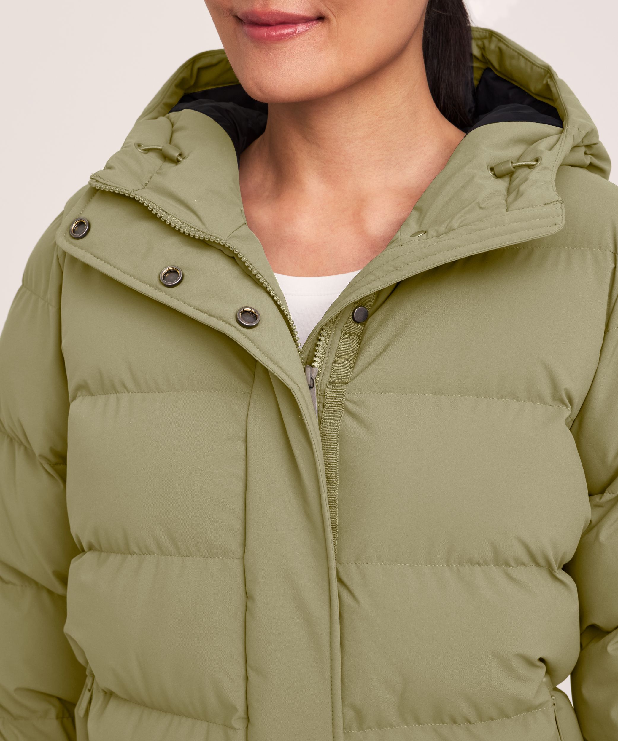 Denver Hayes Women's Hyper-Dri® HD1 Water Repellent Breathable T-Max® Insulated Mid Length Puffer Jacket