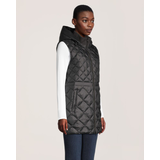 Denver Hayes Women's Quilted Insulated Long Vest Front_Three_Fourths_Angled_Right