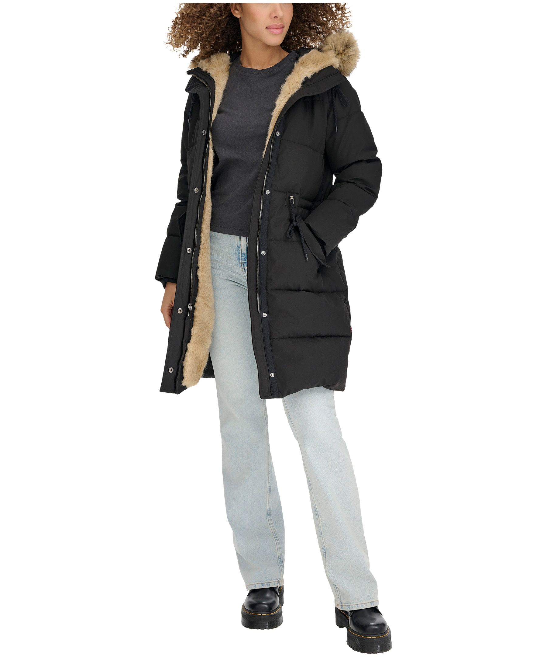 トップス FALILV by FaLiLV OVER SIZE LONG PARKA Buy Black Hooded Parka Coat With Faux Fur Trim from Next USA