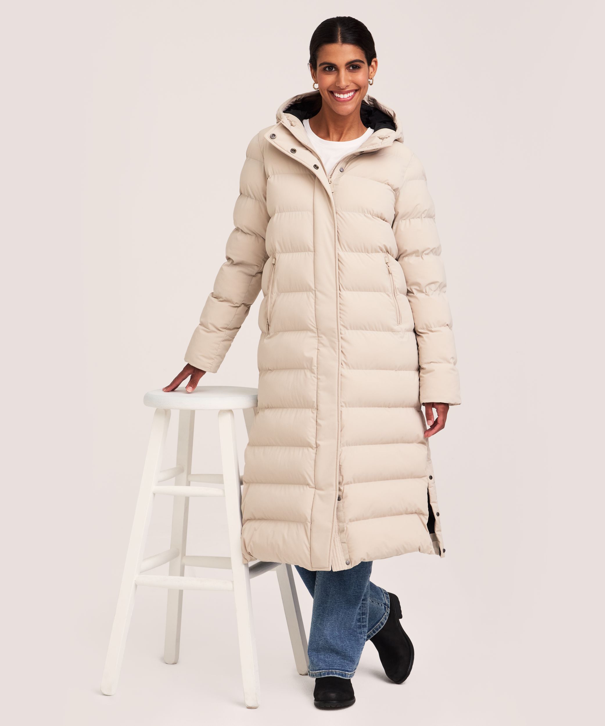 Denver Hayes Women's Hyper-Dri® HD1 Water Repellent Breathable T-Max® Insulated Long Puffer Jacket